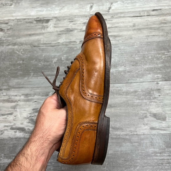 Allen Edmonds Strand Walnut Tan Balmoral Brogue Oxfords 12 D - Picture 4 of 10